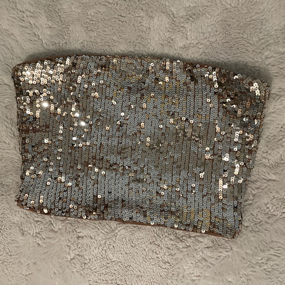 Dynamite Gold Sequin Tube Top